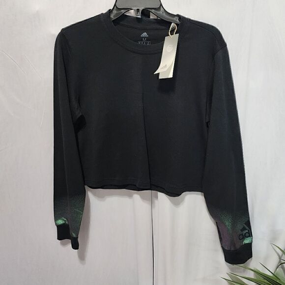 NWT Adidas holographic Crop Top size M D6 - Picture 1 of 4